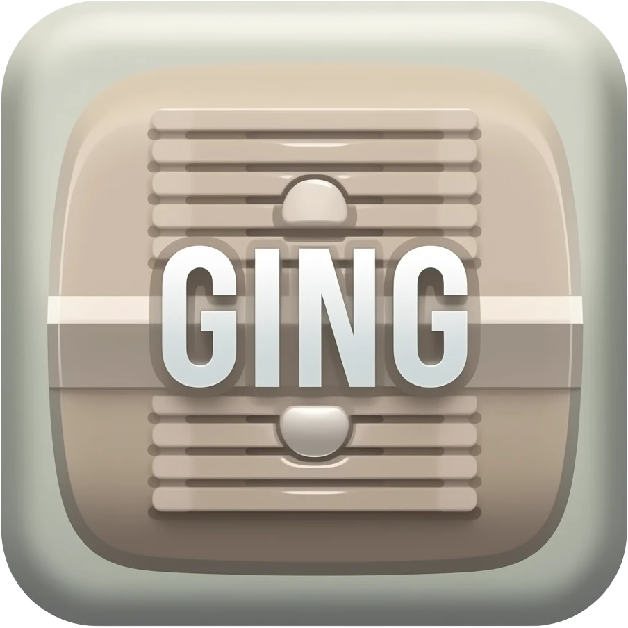 typography for the name GING emoji