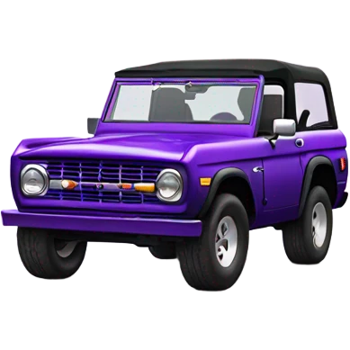 4 door purple Ford Bronco black top emoji