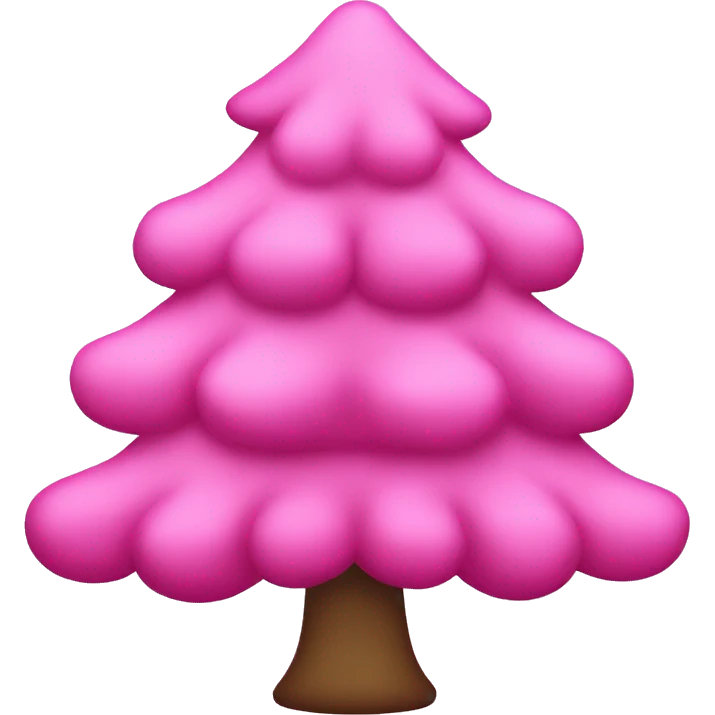 Pink tree Christmas  emoji