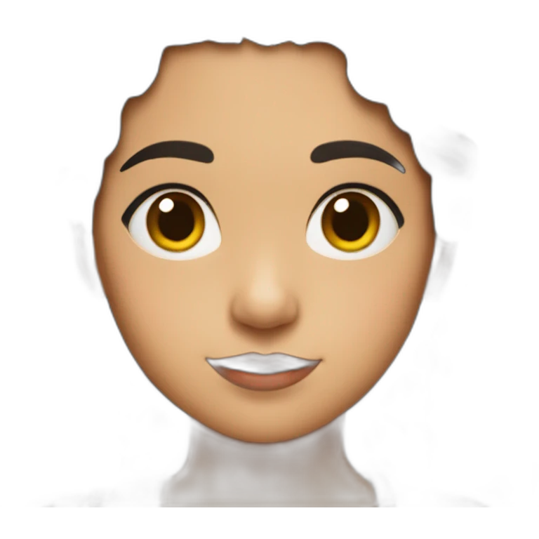 Niña Morena rizada emoji