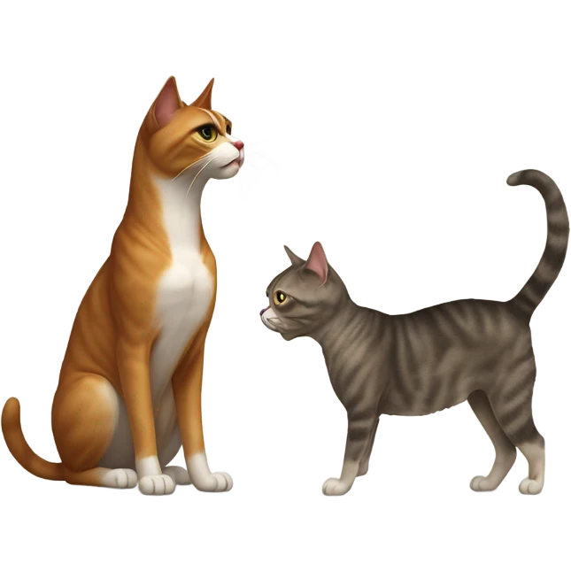 Russian cat fighting a dog emoji