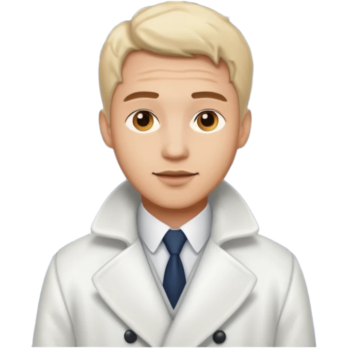 Cardiac sonographe male long white coat emoji