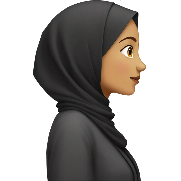 Hijabi girl side profile emoji