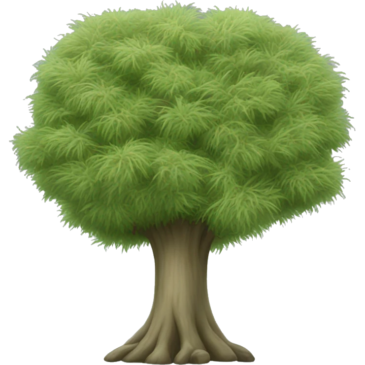 Tree with Spanish moss emoji