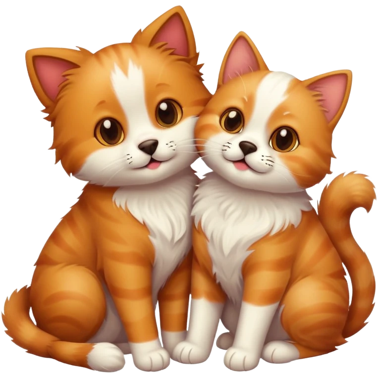friendly cat and dog together emoji