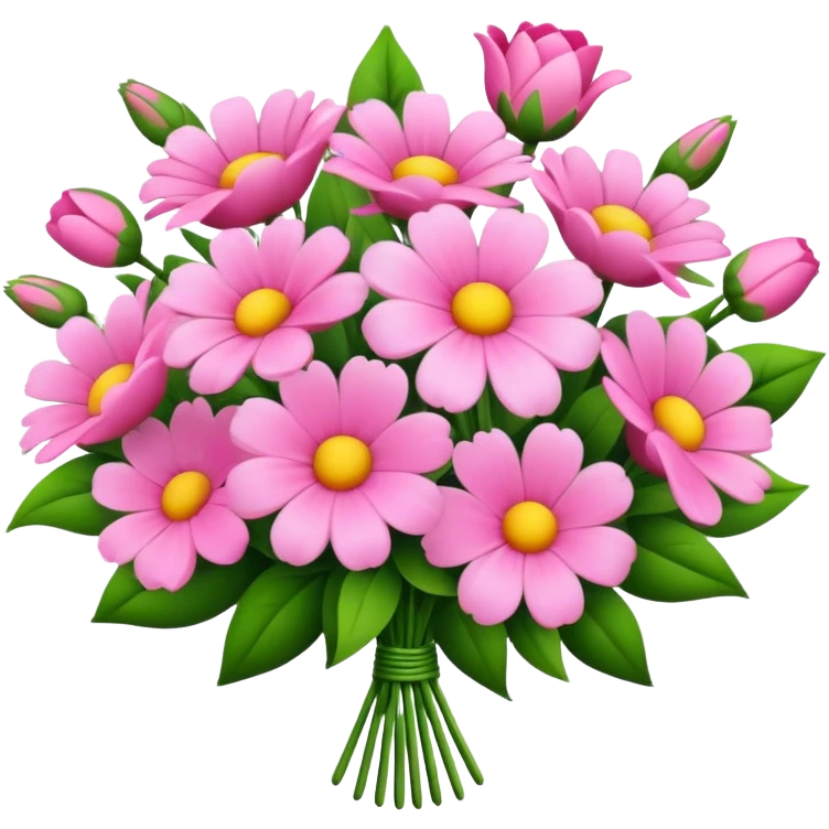 ramo de flores rosa emoji