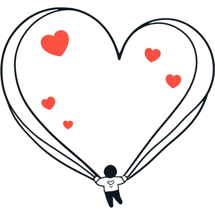 Hearts floating around him emoji
