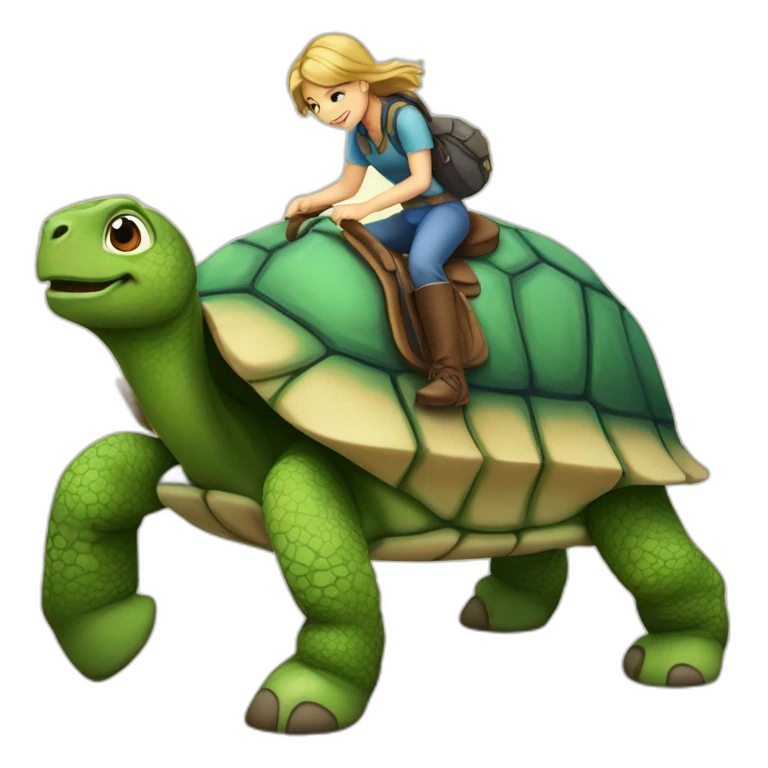 Cheval sur une tortue emoji