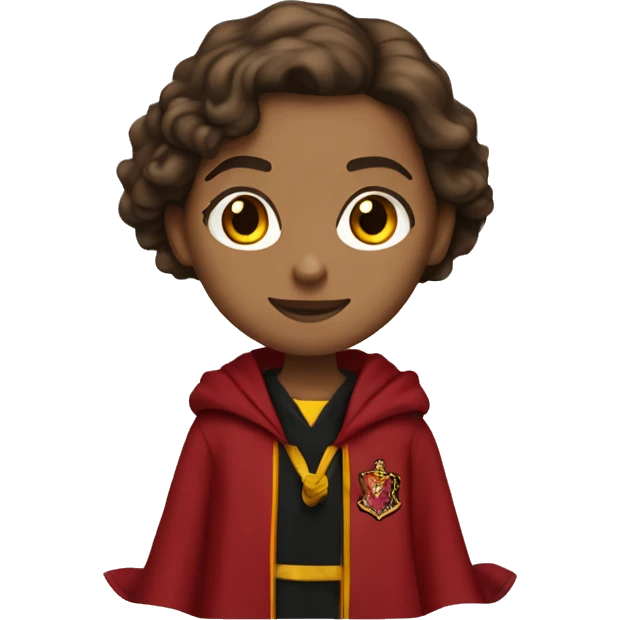 Hermione Granger wearing her Hogwarts Gryffindor Robe  emoji