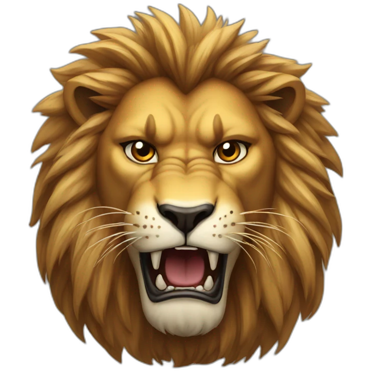 angry lion emoji