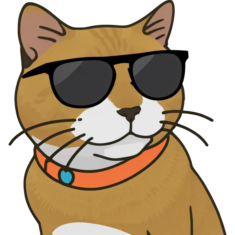 Cat with sunglasses emoji