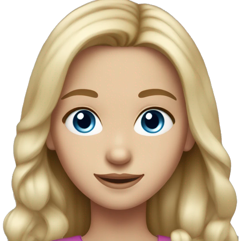  Half russian half American girl with blue eyes and dark blonde hair smiling  emoji