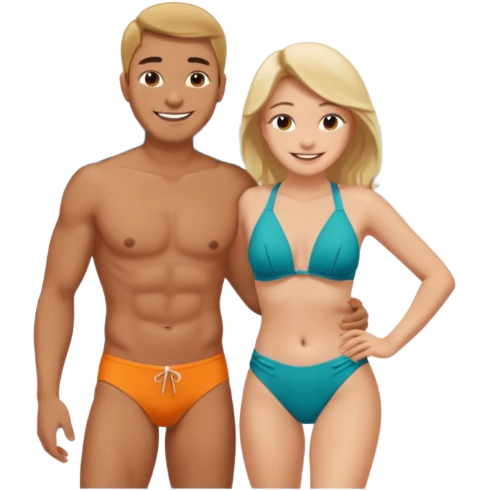 Man front Female back arching booty emoji emoji