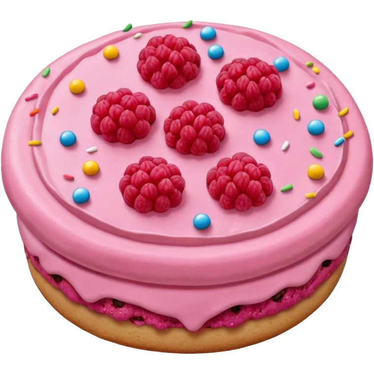 Raspberry cookie emoji