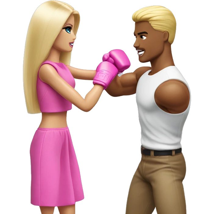 barbie punching ken emoji