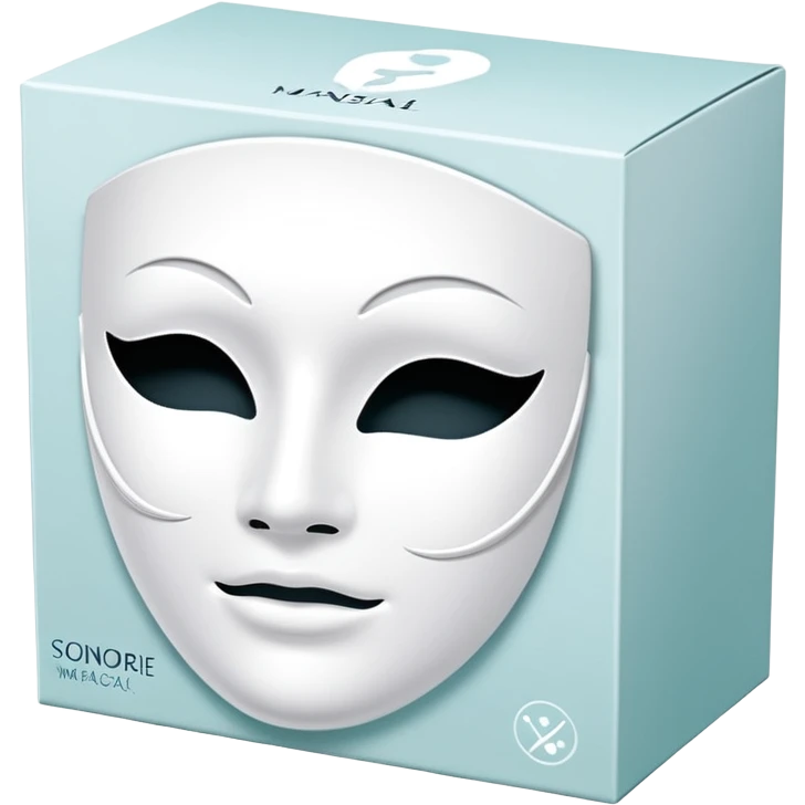 a beauty producd box of skincare white mask pack emoji
