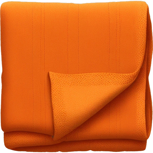 A folded Orange blanket emoji