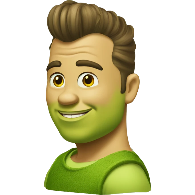 pompadore haircut, (shrek), beefy emoji