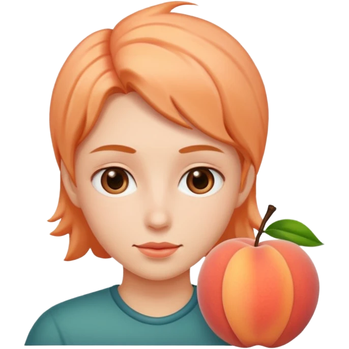 Peach with hand  emoji