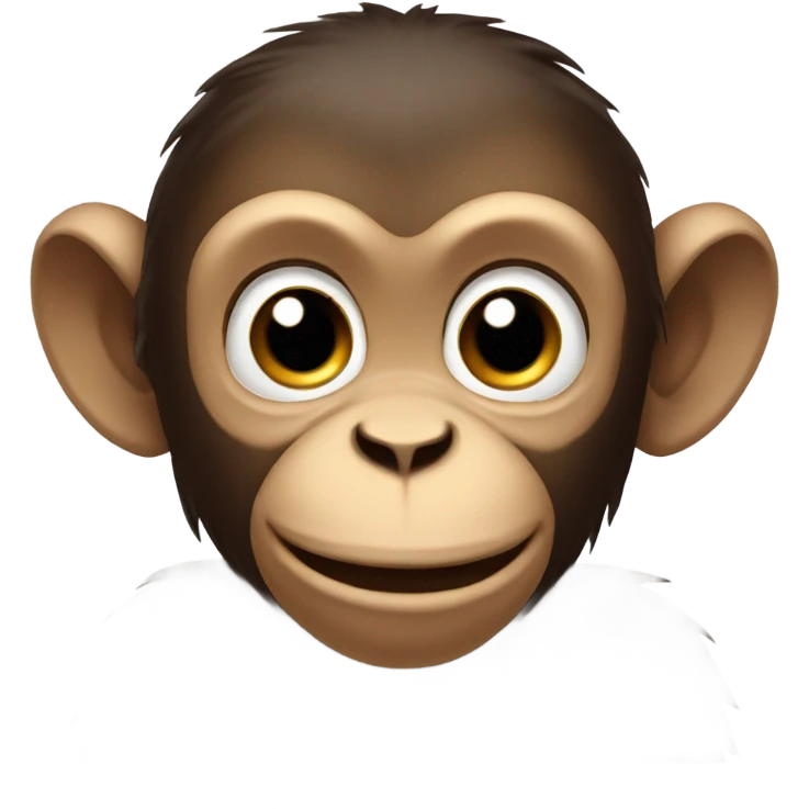 Blushing monkey emoji