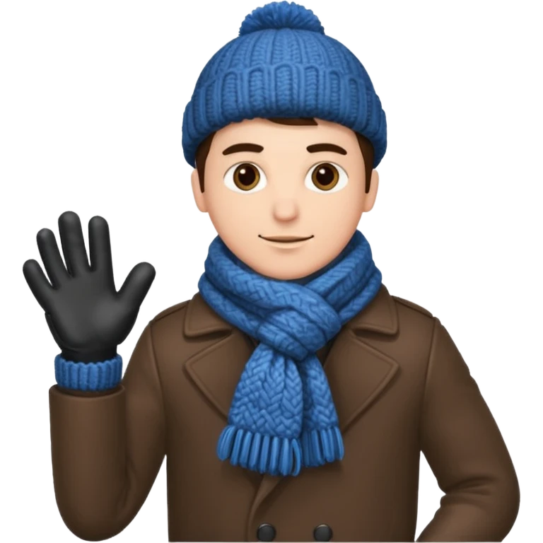 man in winter outfit emoji