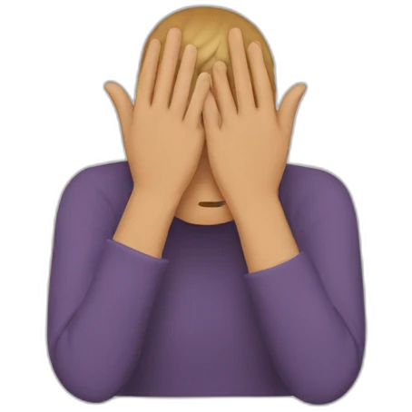 covering face with hands emoji