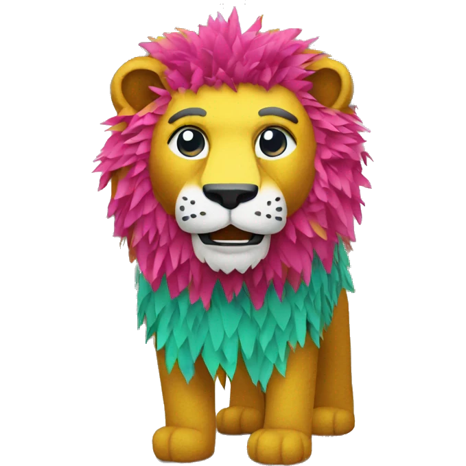 lion made it colourful piñata  emoji
