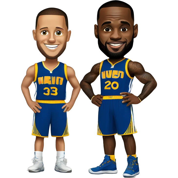 lebron james and stephen curry emoji