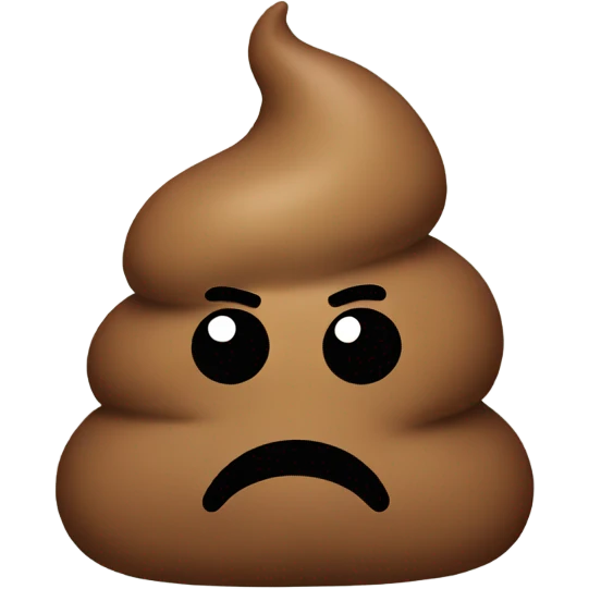 Anxious poop emoji
