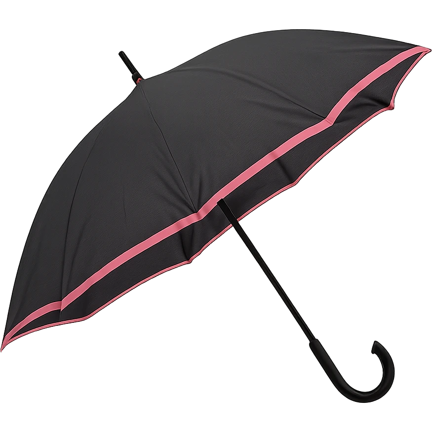 black and pink umbrella emoji