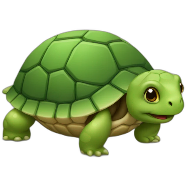 Tortue qui mange du caca emoji