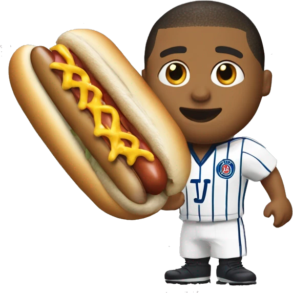 mbappé qui mange un hotdog emoji