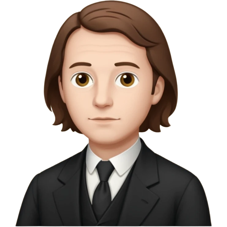 Johann Gottlieb Fichte philosopher three-quarter view brown hair, bit more elegant emoji