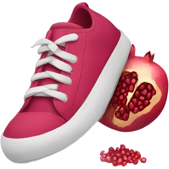 Pomegranate in sneakers emoji