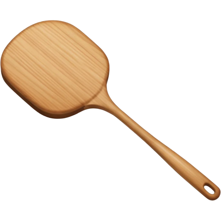 Wooden round spatula emoji