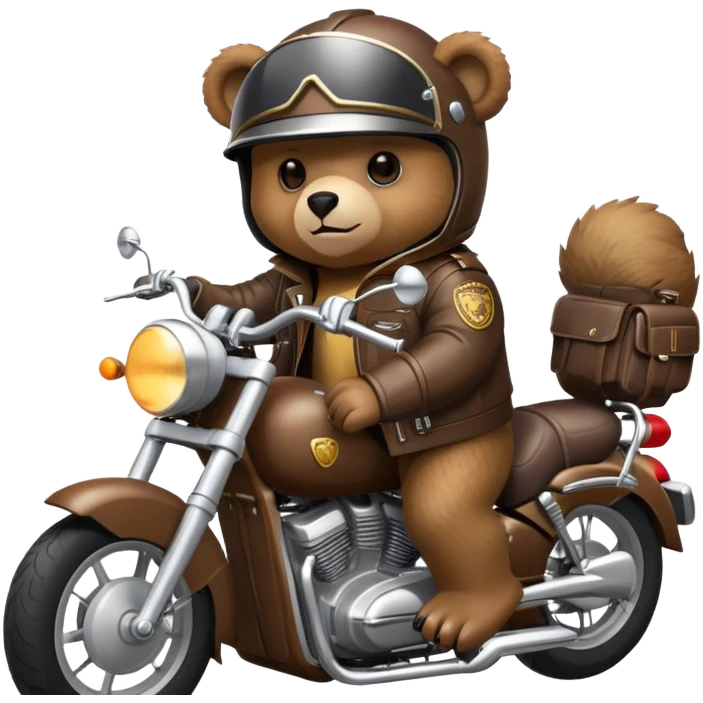 Bear riding a motorcycle  emoji
