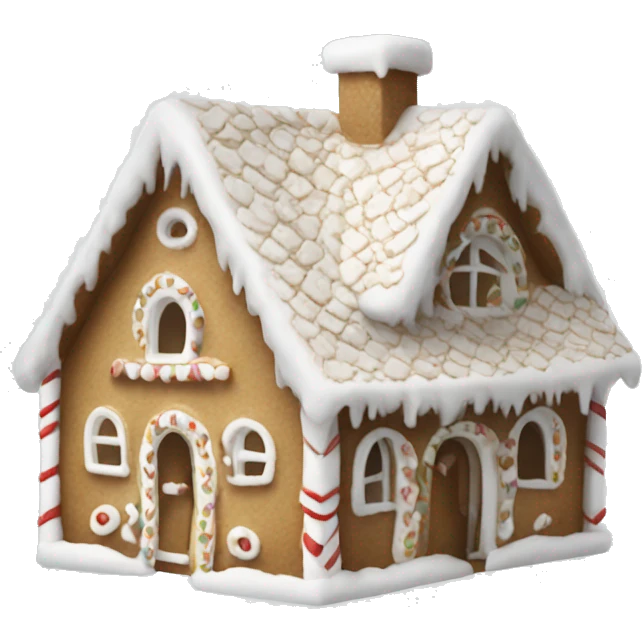 white gingerbread house  emoji