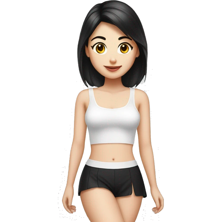 white-knickers-white-stockings-black-skirt-a girl with straight dark hair emoji