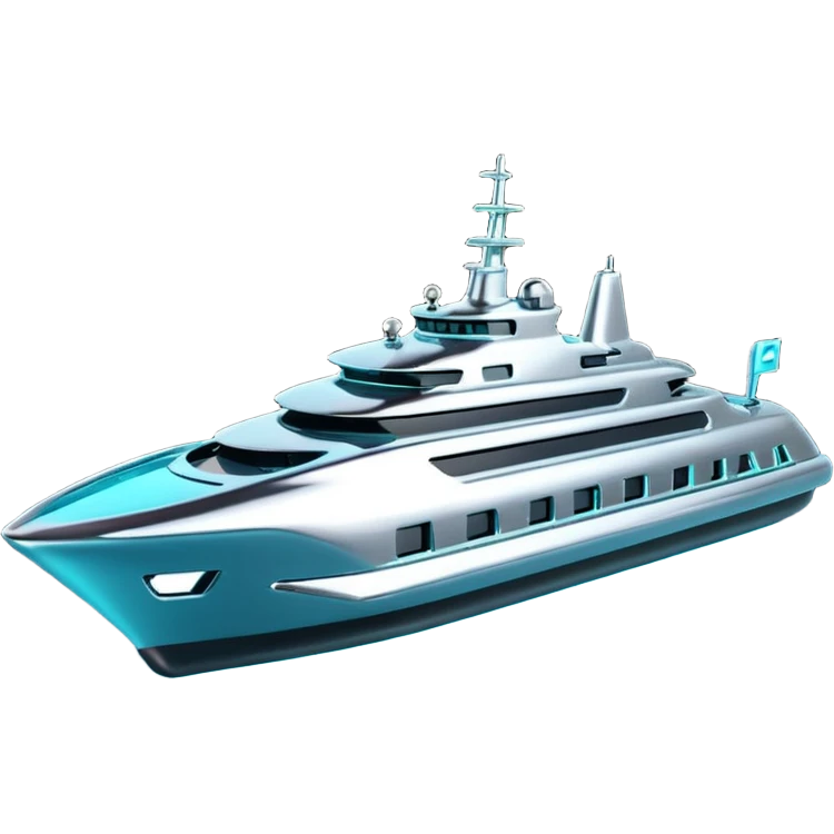 Create a highly polished, 3D game UI–style illustration of a SHIP emoji