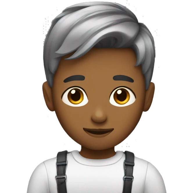 A boy with stylish haircut emoji