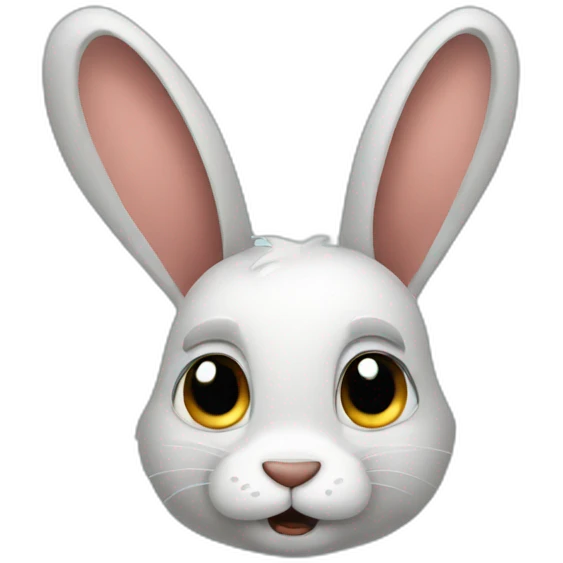 Worried rabbit emoji