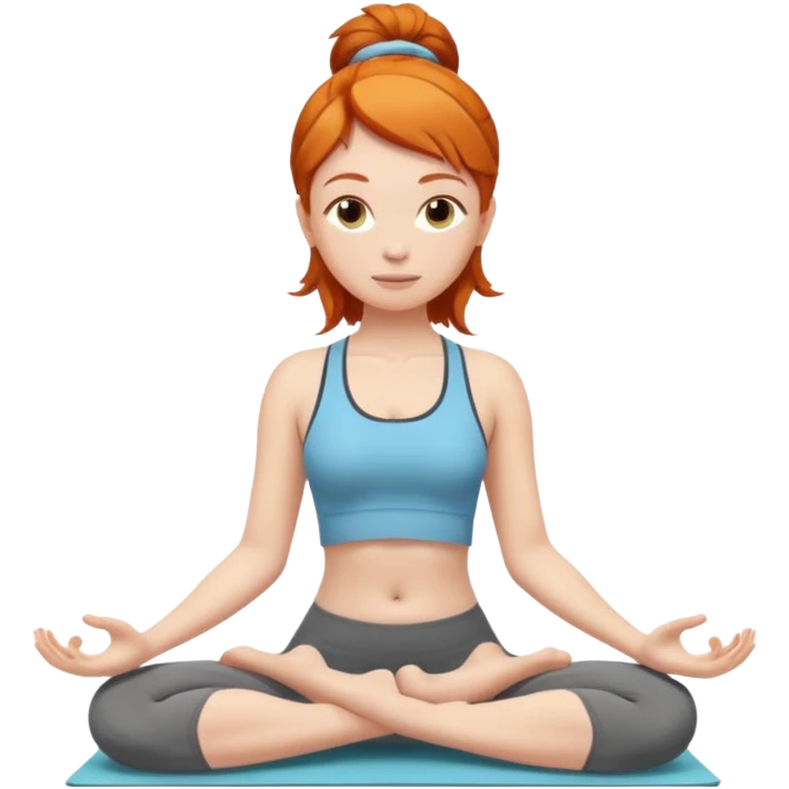 Gingerhead girl yoga  emoji