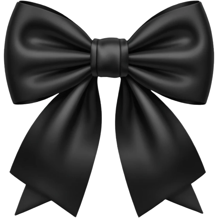 Black bow emoji emoji