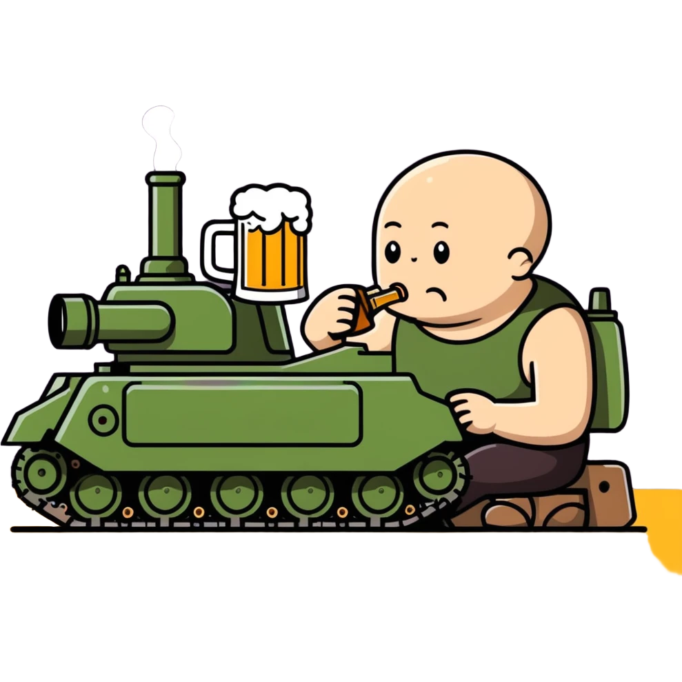скуф сидит играет в танки и пьет пиво emoji