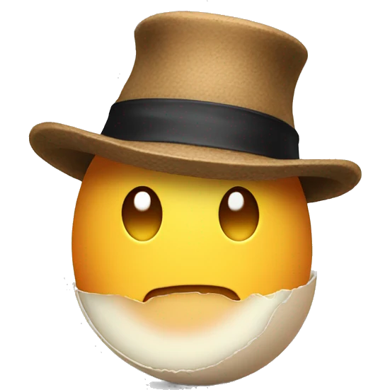 An egg in the hat emoji