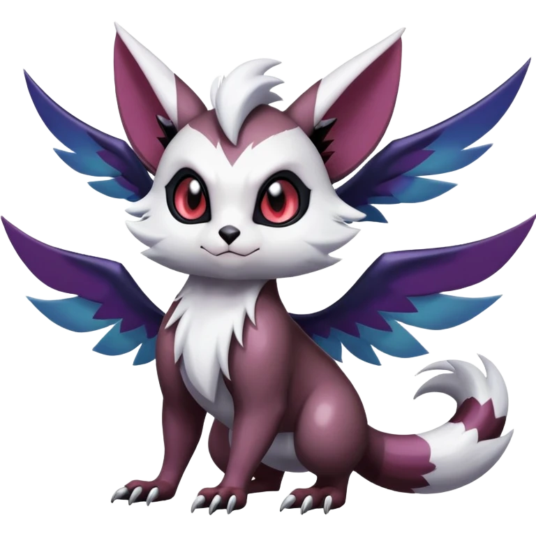Shiny Dark Furret-Absol-Noibat-Noivern-Hybrid (Full body) emoji