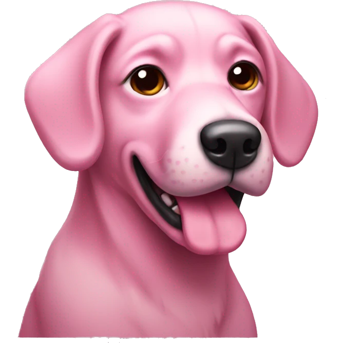 pink dog emoji