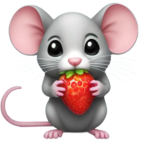 mouse with berry emoji