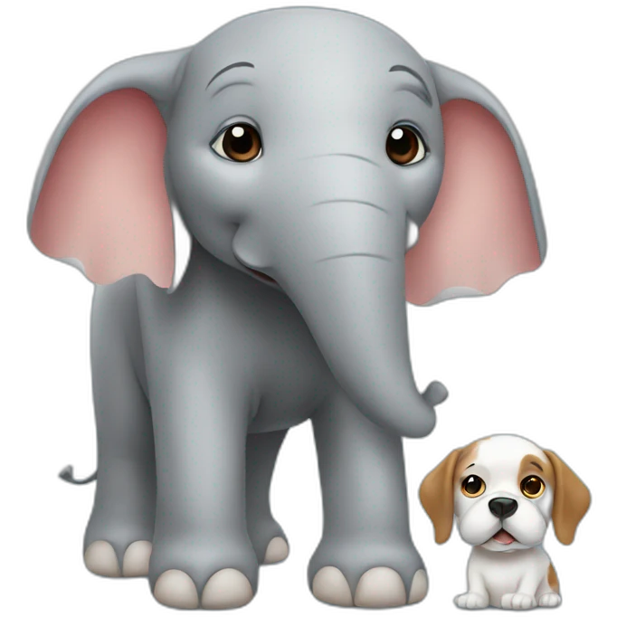 elephant and dog emoji