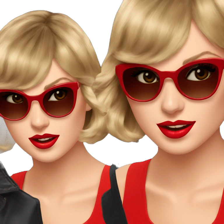 taylor swift red cateye sunglasses emoji